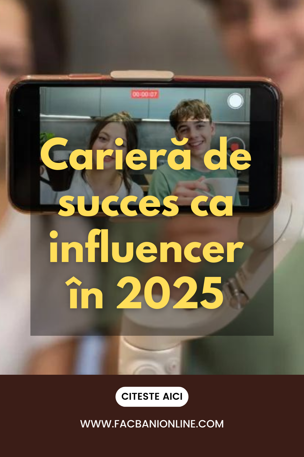 cariera de succes ca influencer